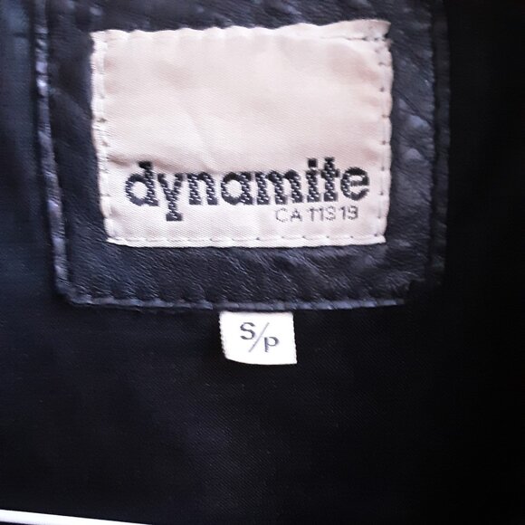 Jacket leather, black size small - Picture 3 of 7